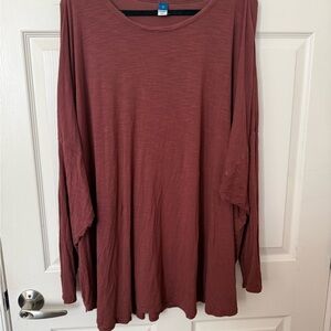 Old Navy Women's Burgundy Long Sleeve Tunic